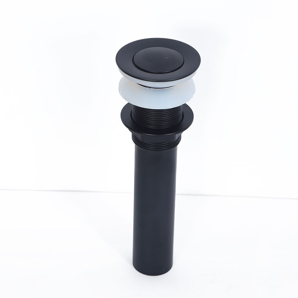 Modern Solid Brass Pop Up Sink Drain with Overflow for Bathroom Sink in