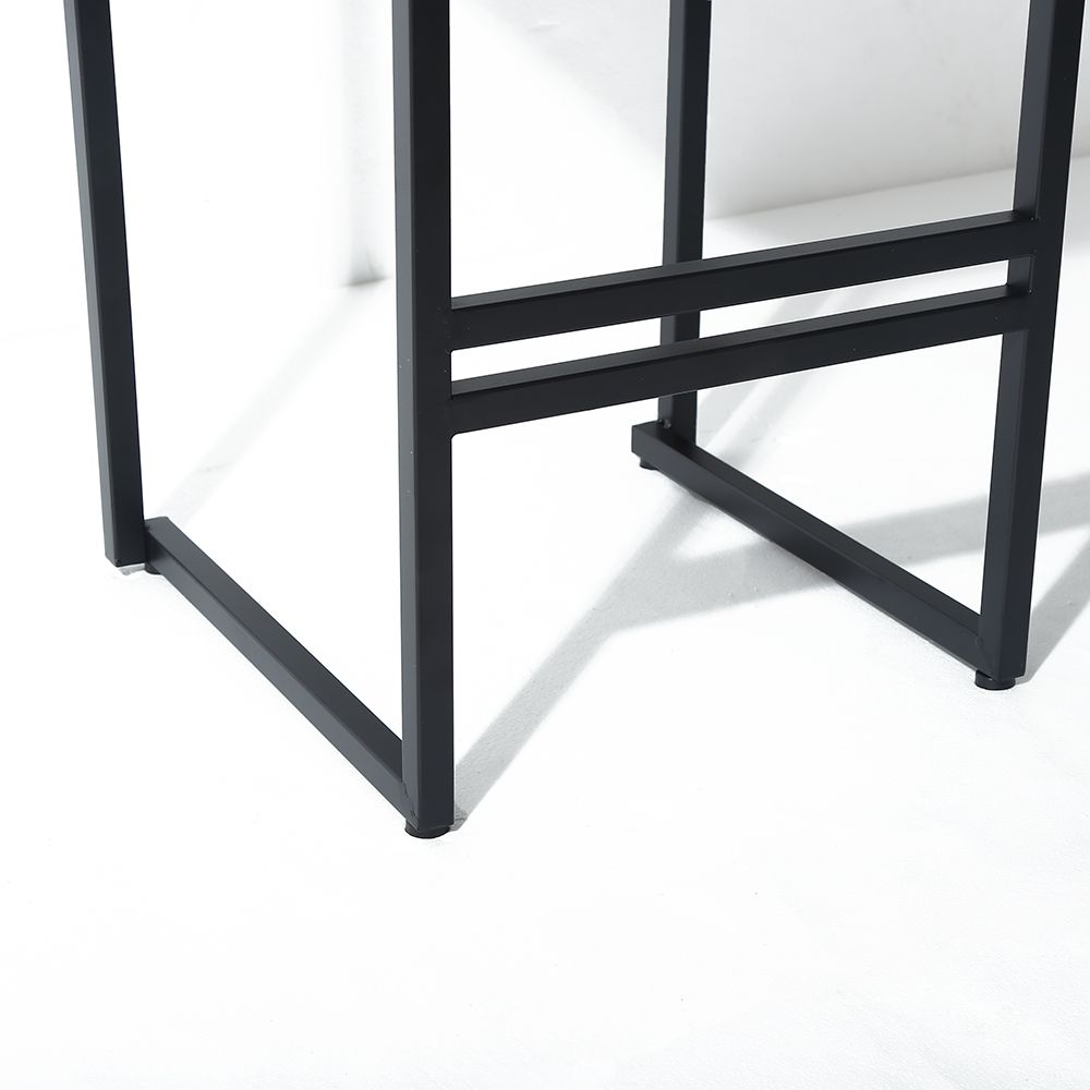 Modern Upholstered Black Velvet 26" Bar Stool Set of 2