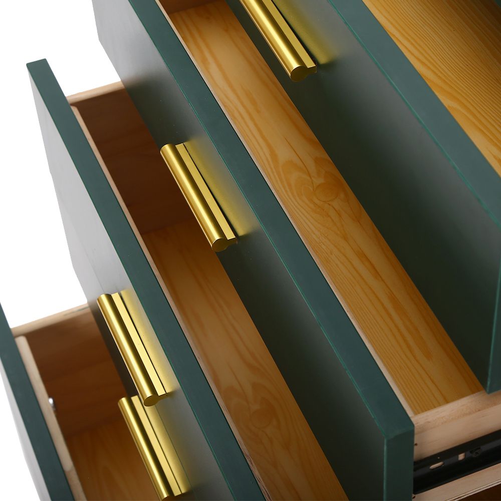 4 Drawers Chest Dresser Storage Chest Green Accent for Bedroom