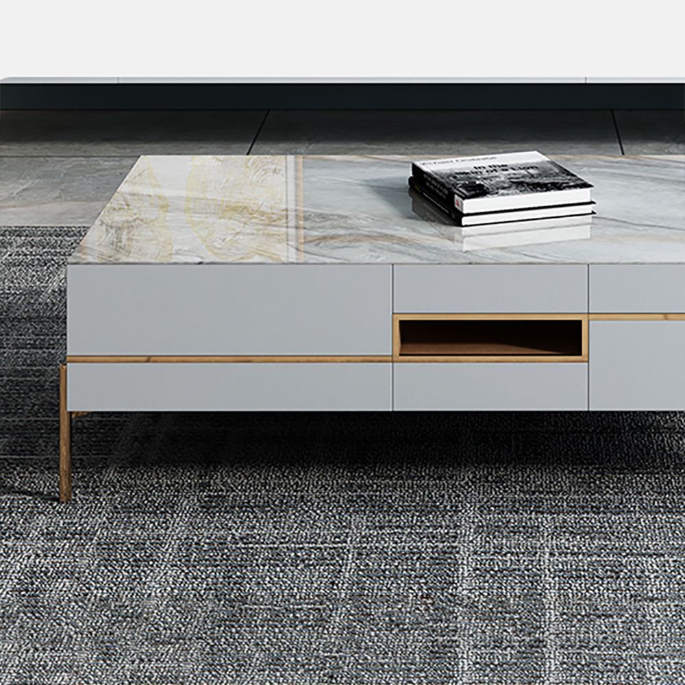 51 2 Modern White Stone Top Coffee Table With Storage 4 Drawers   1f431be2c94e4078a7afbb479ba72fb9 