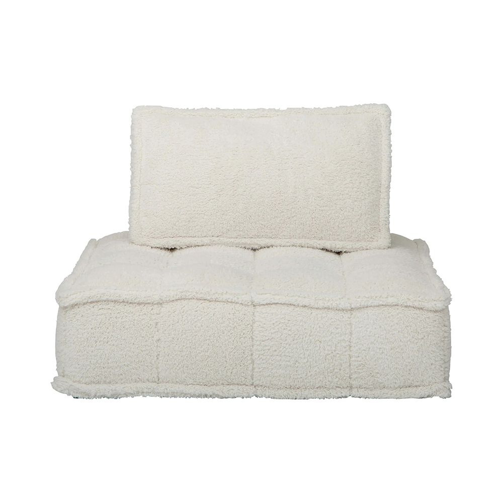 Faux Teddy Fur Accent Chair Sofa with Cushion