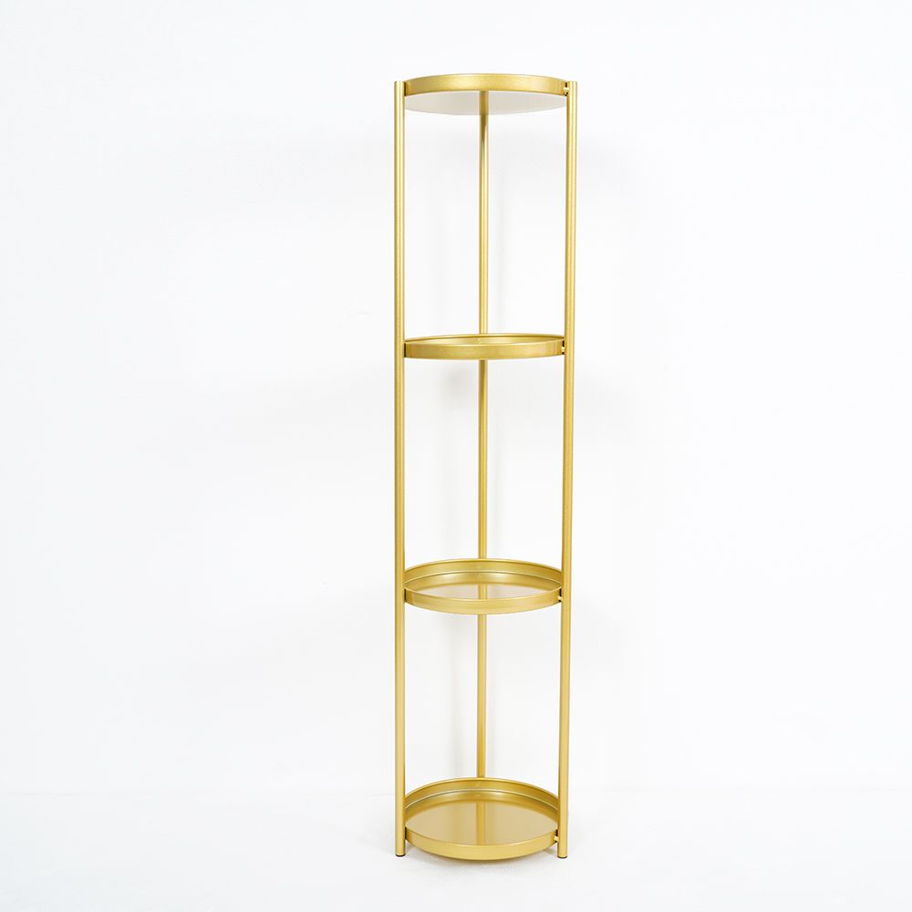 4Tier Modern FreeStanding Bathroom Shelf in Gold