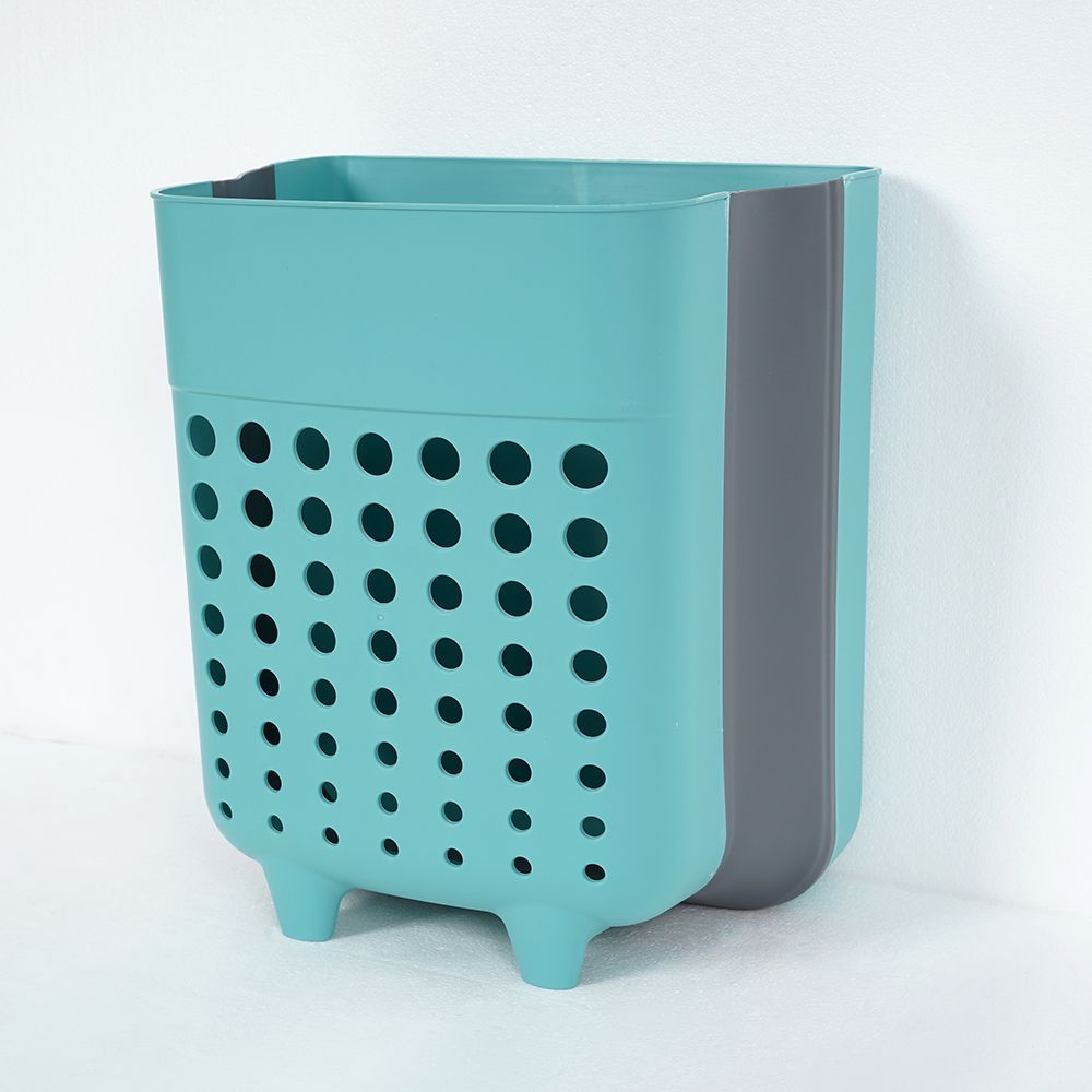 Soft Foldable WallMounted Laundry BasketGreen