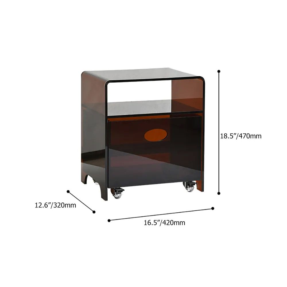 Modern Coffee Nightstand Acrylic Creative Bedside Table