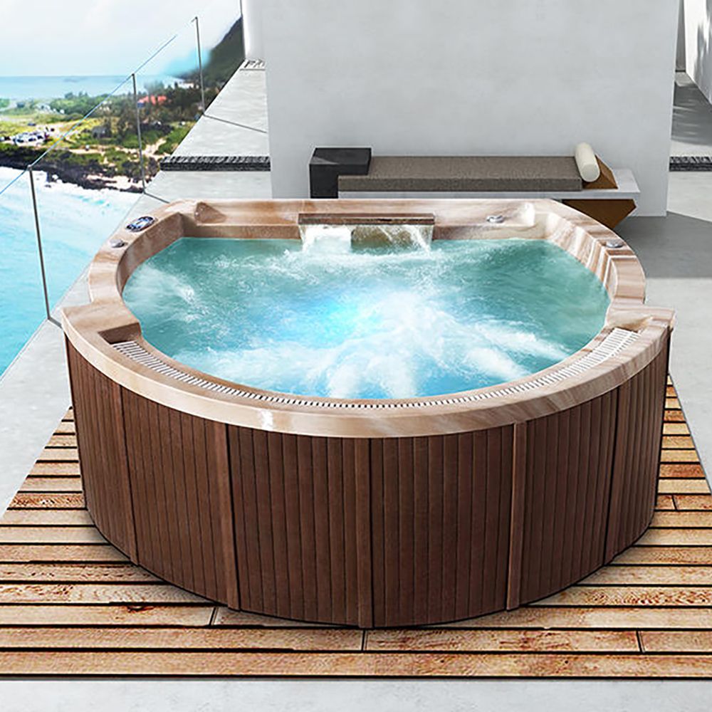 917 Semi Circle 5 Person 27 Jet Acrylic Outdoor Spa Massage Tub 7131