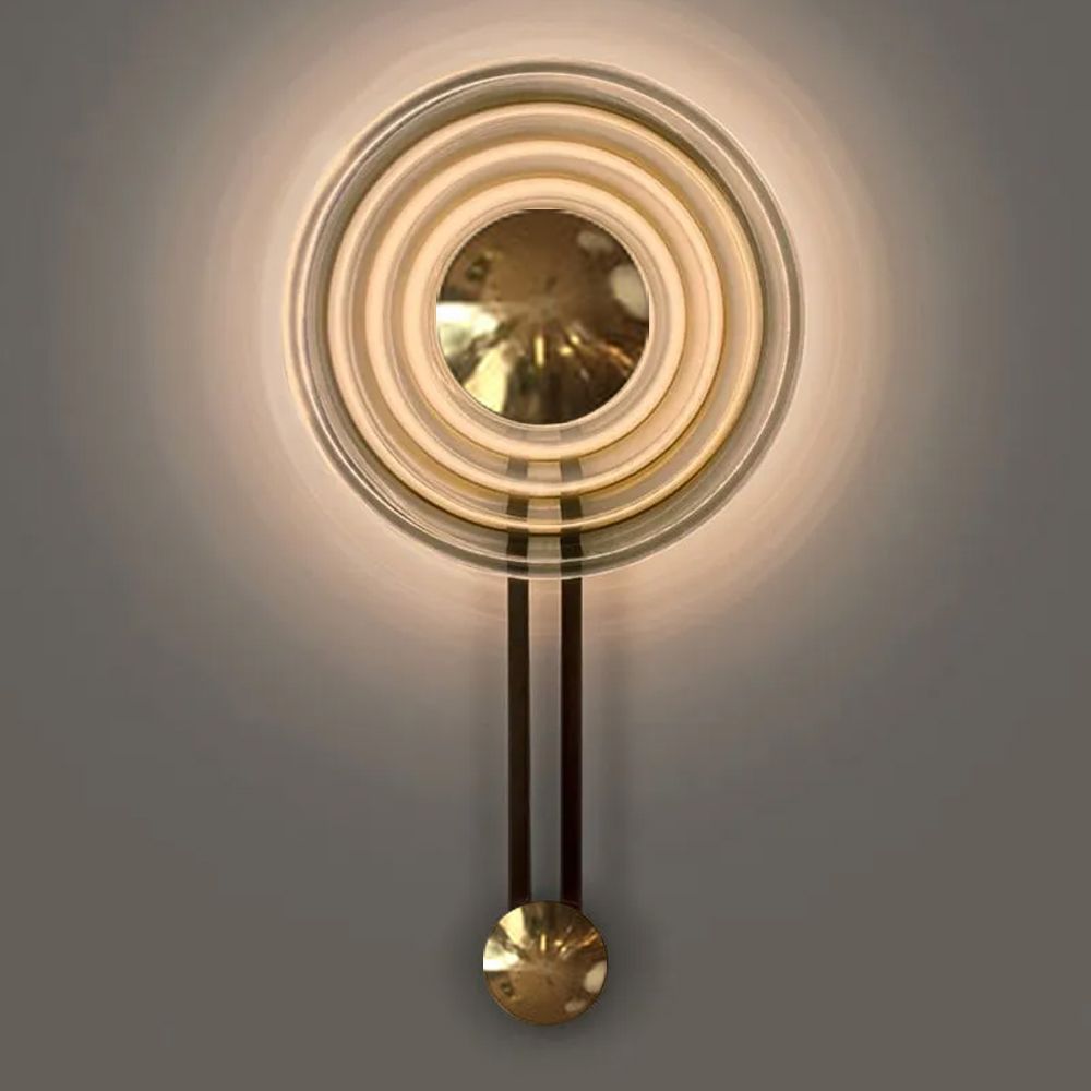 MidCentury Modern Wall Sconce Decorative LED Wall Light in Brass