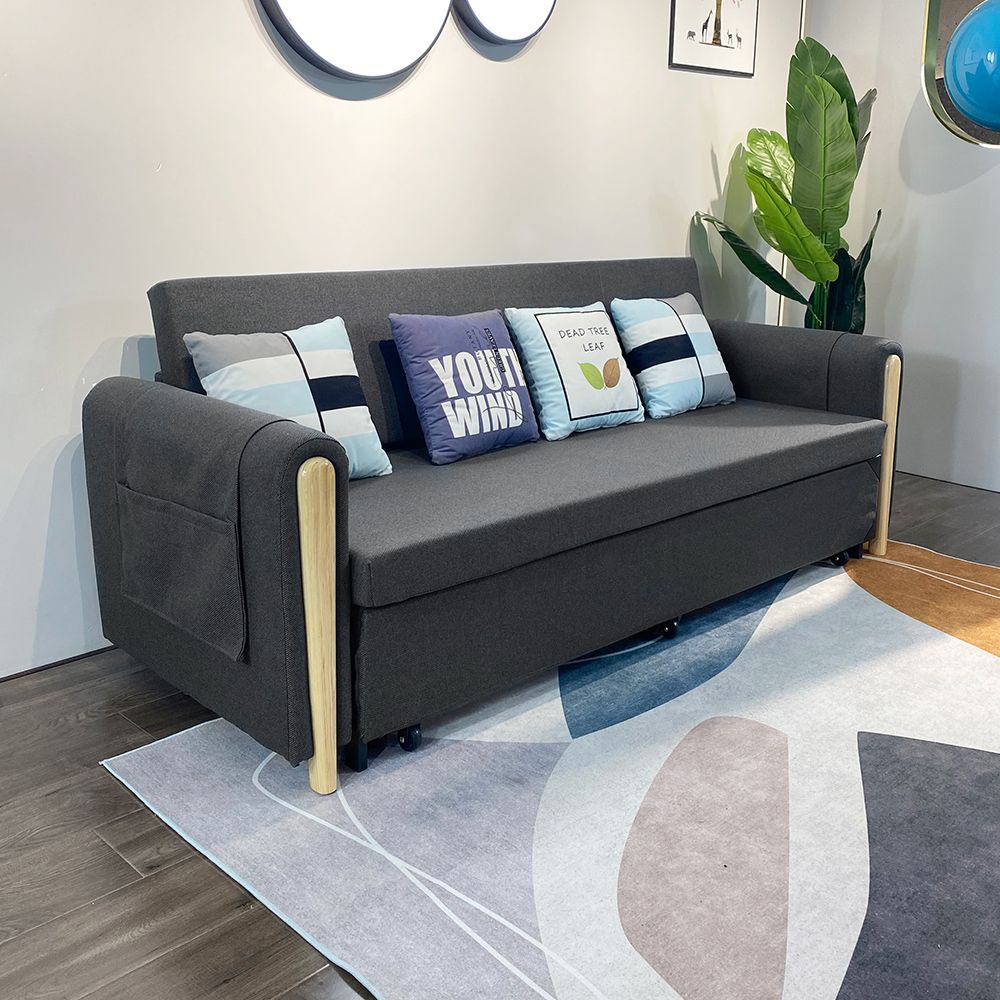 80.7" Full Sleeper Sofa Upholstered Convertible Sofa with Storage Function