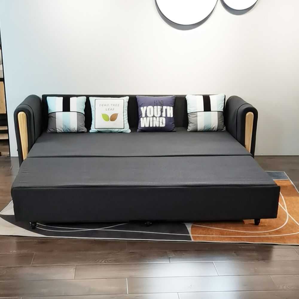 80.7" Full Sleeper Sofa Upholstered Convertible Sofa with Storage Function