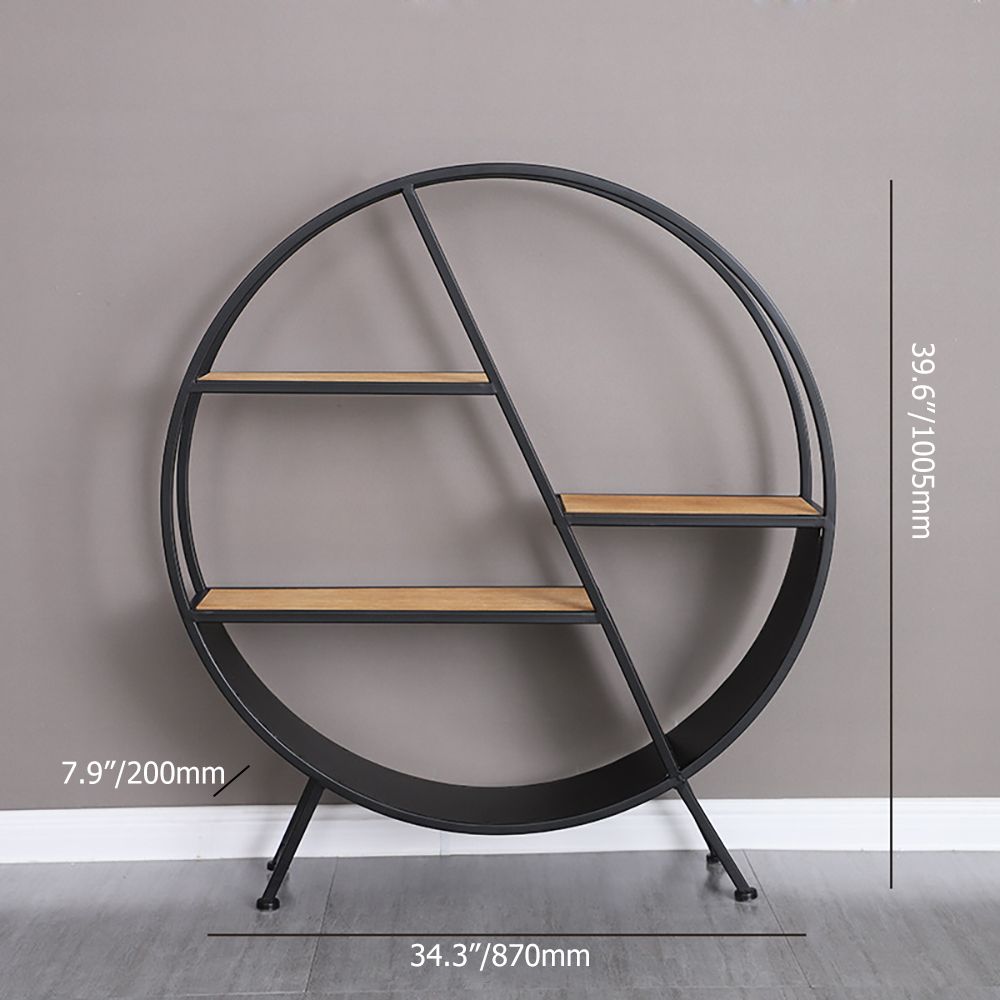 3Tier Retro Round Shelves Standing Storage Shelf Bookcase