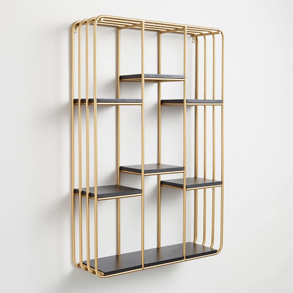 Modern Wall Shelving in Gold&Black