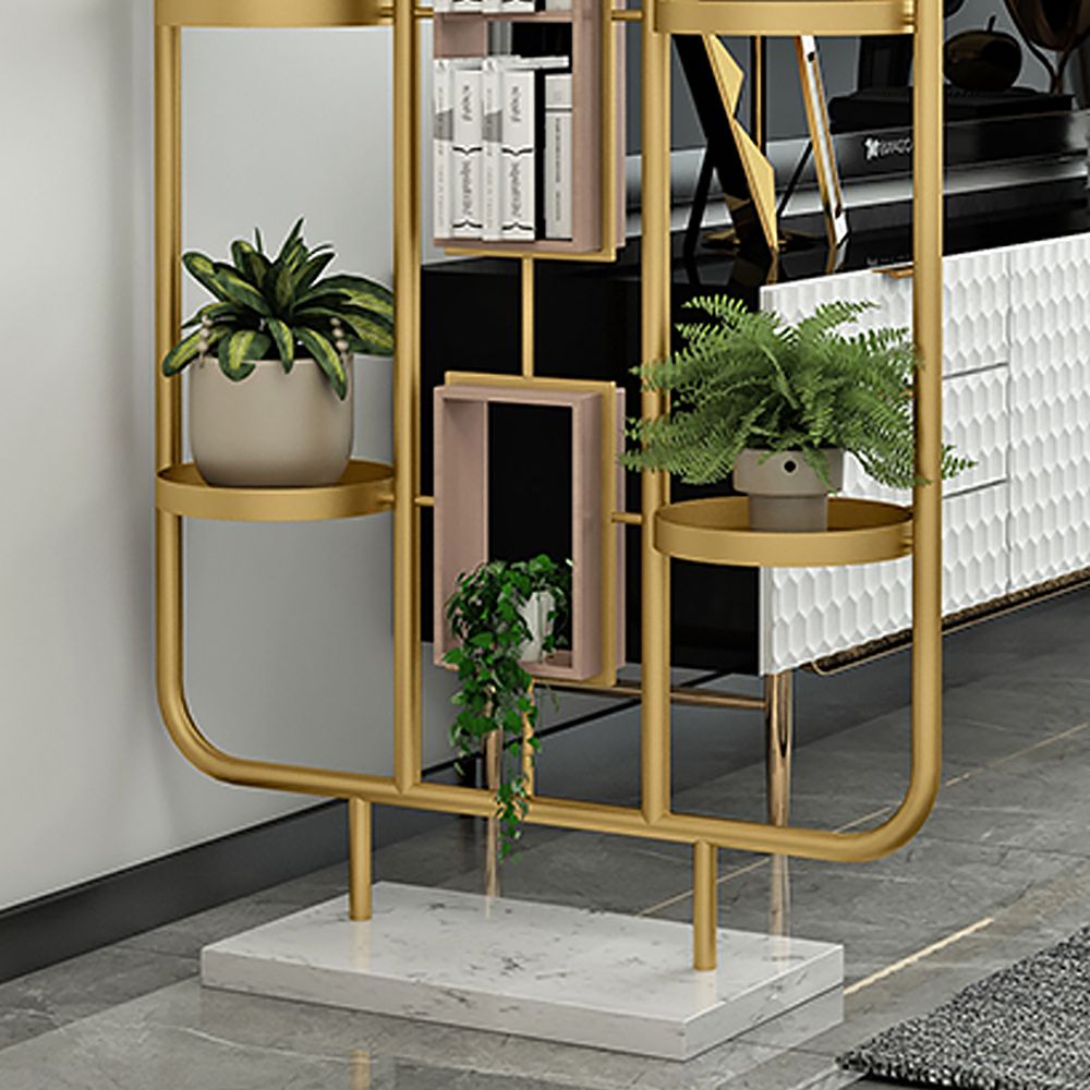 Metal Plant Stand Display Shelf Room Divider Screen with 9 Shelving