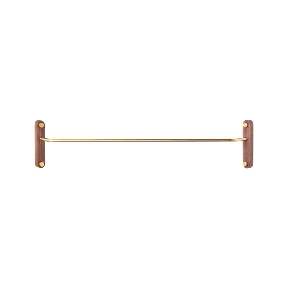 Retro Corner WallMounted Coat Rack in Brass