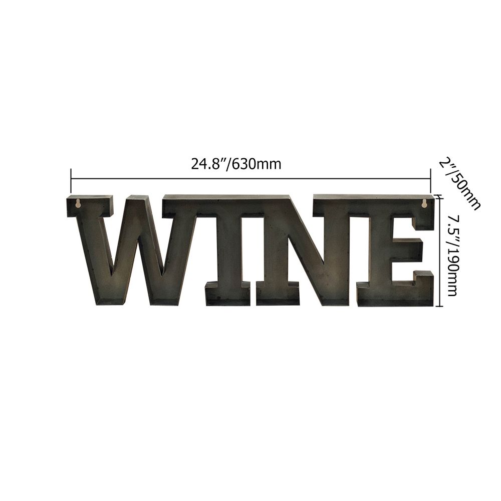 Industrial Wine Cork Holder Wall Decor Storage Rack in Metal