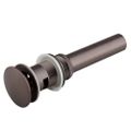 Oil Rubbed Bronze Push Popup Drain Assembly with Overflow for Bathroom Sinks