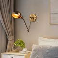 Industrial Retro Brass 1-Light Indoor Wall Sconce with Extendable Swing Arms