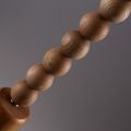 Rustic Wood Bead Mini Single-Light Exposed Edison Bulb Pendant Light Style A