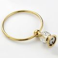 Charles Luxurious Clear Crystal Solid Brass Wall Mount Bathroom Round Towel Ring