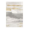 Gold & Gray Abstract Modern Rectangle Rug Indoor Area Rug