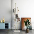 1700mm Gold Modern Chic Metal Freestanding Coat Stand with Rail Marble Base