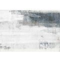 1800mm × 2700mm Modern Abstract Ink Painting Grey & Ink Blue Rectangle Area Rug