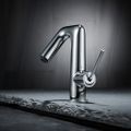 Polished Chrome Single Lever Control Basin Tap Monobloc Solid Brass