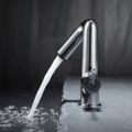 Polished Chrome Single Lever Control Basin Tap Monobloc Solid Brass