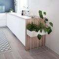Scandinavian Freestanding Metal Lipped Plant Stand