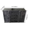 47" Cargo Container Style Sideboards & Buffets with Drawers and Doors Metal in Large