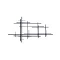 Minimalist Black Metal Wall Decor with Vertical Lines