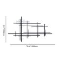 Minimalist Black Metal Wall Decor with Vertical Lines