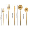 60 Pieces Brushed Gold Stainless Steel Flatware Set, Service for 12