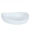 Badezimmer Steinharz ovale Aufsatzwaschbecken glänzend weiß mit Pop Up Abfall