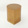 Postmodern Metal Side Table in Water Drop Design End Table in Brushed Gold Single Piece