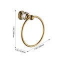 Charles Luxurious Clear Crystal Solid Brass Wall Mount Bathroom Round Towel Ring