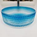 Countertop Ombre Transparent Diamond Shaped Crystal Glass Bathroom Wash Basin