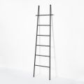 Black Modern Freestanding Bath Ladder Storage Towel Rack