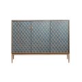 Modern Cabinet Scale Patterned Sideboard Buffet with Doors & Shelves in Medium