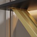 Schwarzer und goldener schmaler Konsolentisch Akzenttisch für Flur X unedles Metall in klein