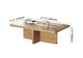 Farmhouse Wood Coffee Table Rectangle-shaped in Natural Rustic