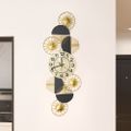 Black & Gold Luxury Fashion Artistic Home Large Metal Wall Clock Decor