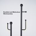 1700mm Modern Chic Metal Freestanding Coat Stand Marble Base in Black