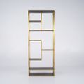 Luxury Display Geometric Bookshelf in Gold & Black