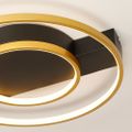 Modern Gold & Black Multi-Circle LED Flush Mount Light
