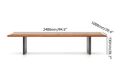 Modern 8 - Person Rectangle Teak Wood Outdoor Patio Dining Table in Natural & Gray