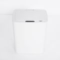 White Intelligent Touchless Sensor Trash Can with Odor-Absorbing Deodorizer Area