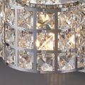 Modern Clear Crystals 4-Light Bath Vanity Wall Light in Polished Chrome