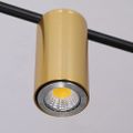 Modern Nordic Gold Cylinder Adjustable Black Branch 4-Light Pendant Light