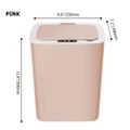 Pink Intelligent Touchless Sensor Rubbish Bin with Odor-Absorbing Deodorizer Area