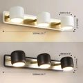 Black LED Adjustable Gold Bath Vanity Light 3-Light Indoor Wall Light