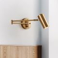 Gold Modern Swing Arm Indoor Wall Sconce 1 Light